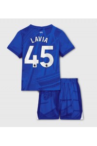 Chelsea Romeo Lavia #45 Babyklær Hjemme Fotballdrakt til barn 2025-26 Korte ermer (+ Korte bukser)
